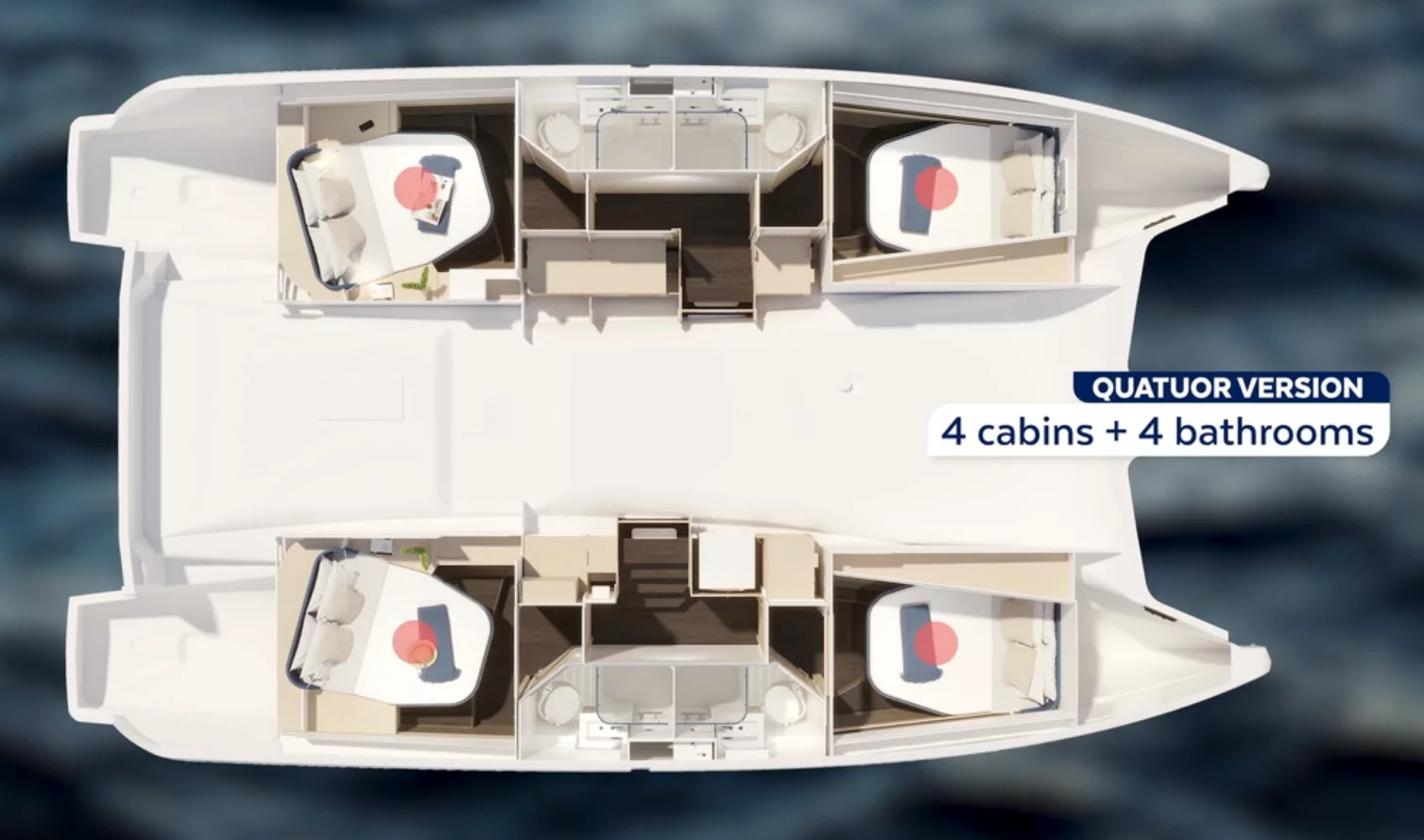 Fountaine Pajot New 44 Quatour - 4 cab. (Emma Rose)  - 1