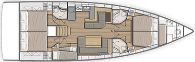 Photo #2 - Oceanis 51.1 - 5 + 1 cab. (CLASS) en Mykonos - 61588