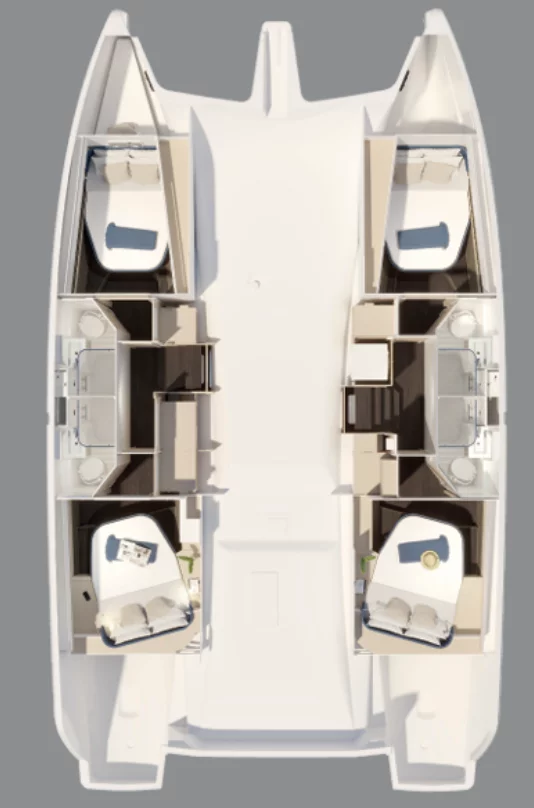 Fountaine Pajot New 44 Quatour ELECTRIC - 4 + 1 cab. (MANATEE)  - 1