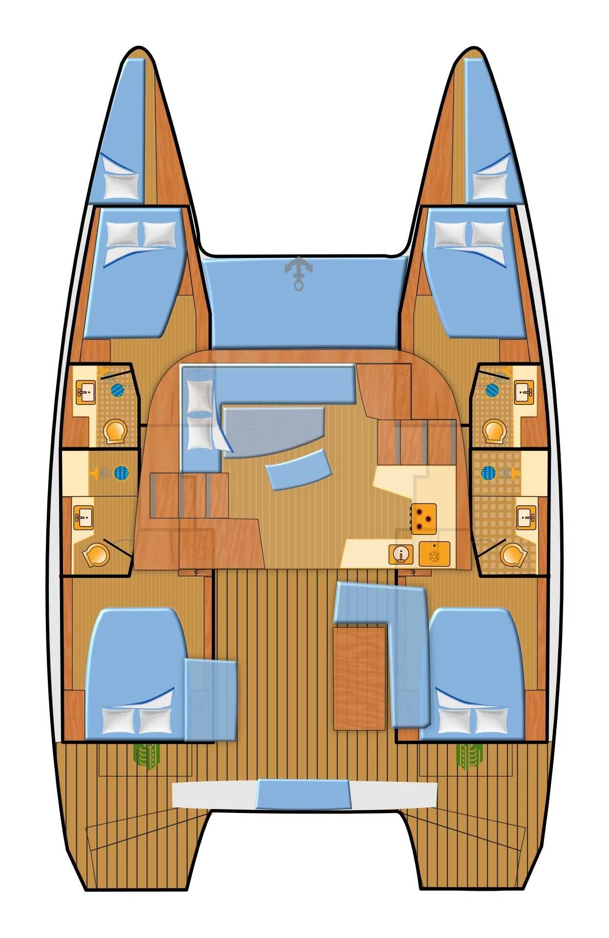 Lagoon 42 - 4 cab. (Moonlight)  - 1