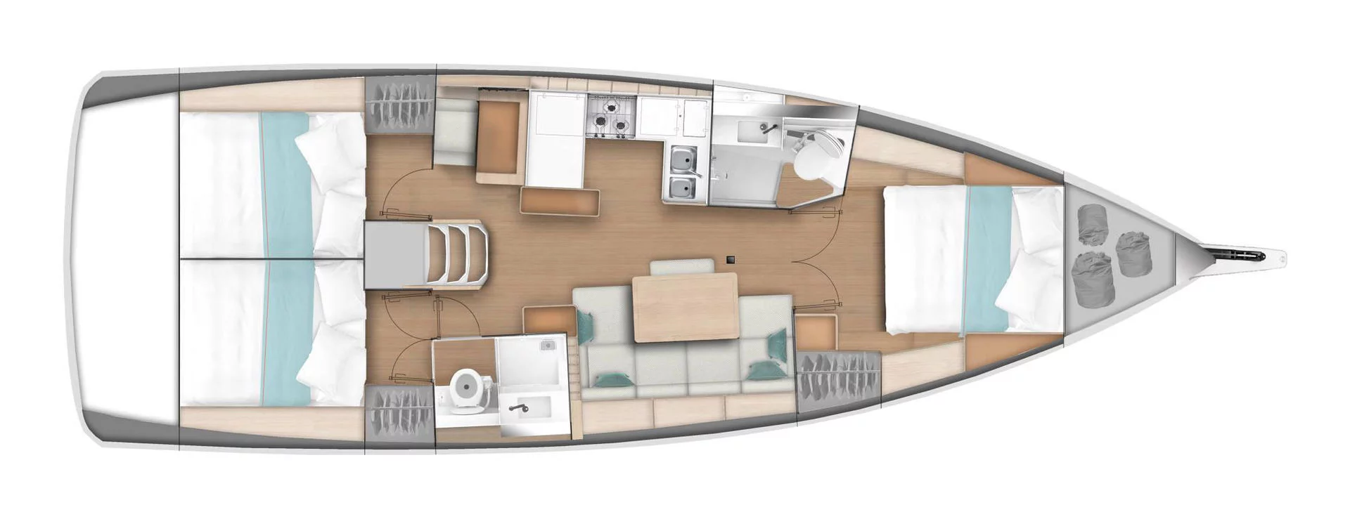 Sun Odyssey 440 - 3 cab. (Carlotta)  - 1