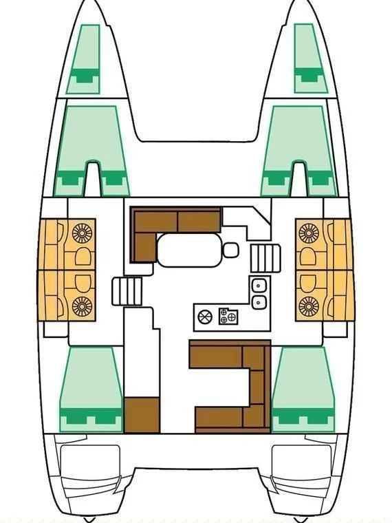 Lagoon 400 S2 - 4 + 2 cab. (Jema 4 (Cabin charter) starboard stern)  - 1