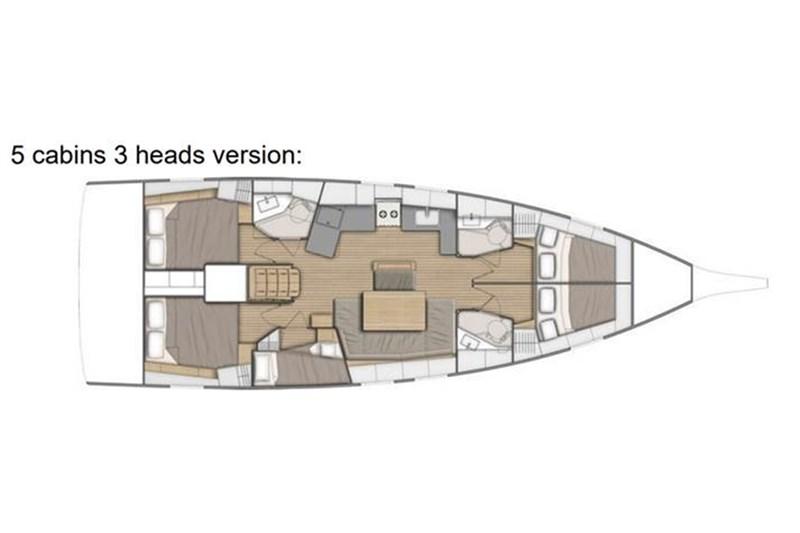 Photo #4 - Beneteau 46.1 - 5 Cabins - Premium - Air conditioned - Watermaker - 4 double cabins +1 Double bunk cabin (Bieckert) en Lagon bleu - 48485
