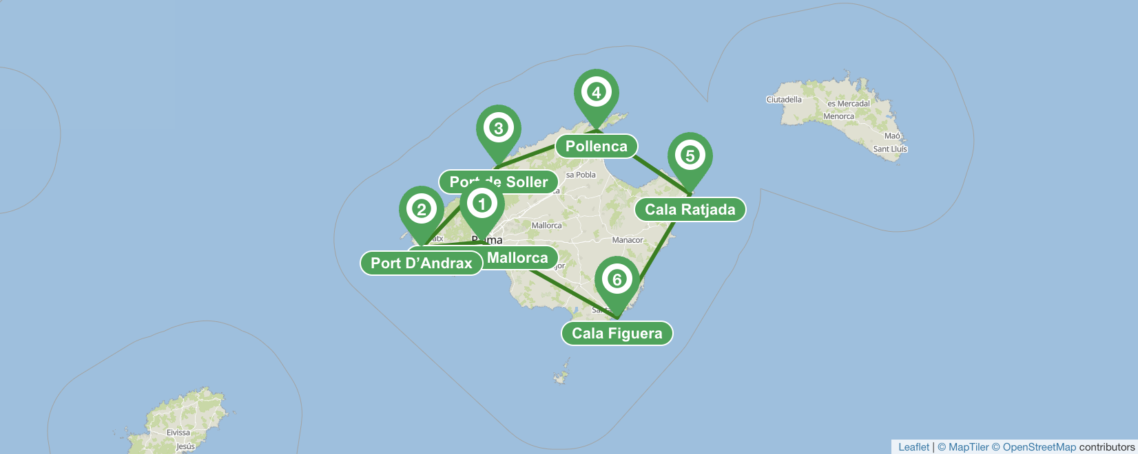 Itinéraire de navigation de 7 jours à Majorque