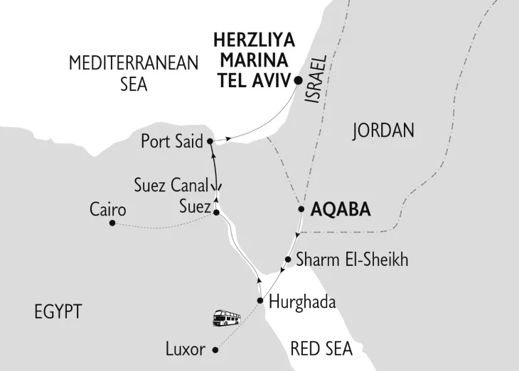 Suez Canal Sailing cruise. From ISRAEL to EGYPT and to JORDAN - 0